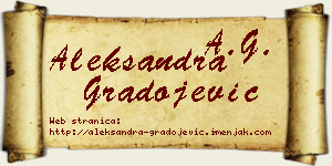 Aleksandra Gradojević vizit kartica